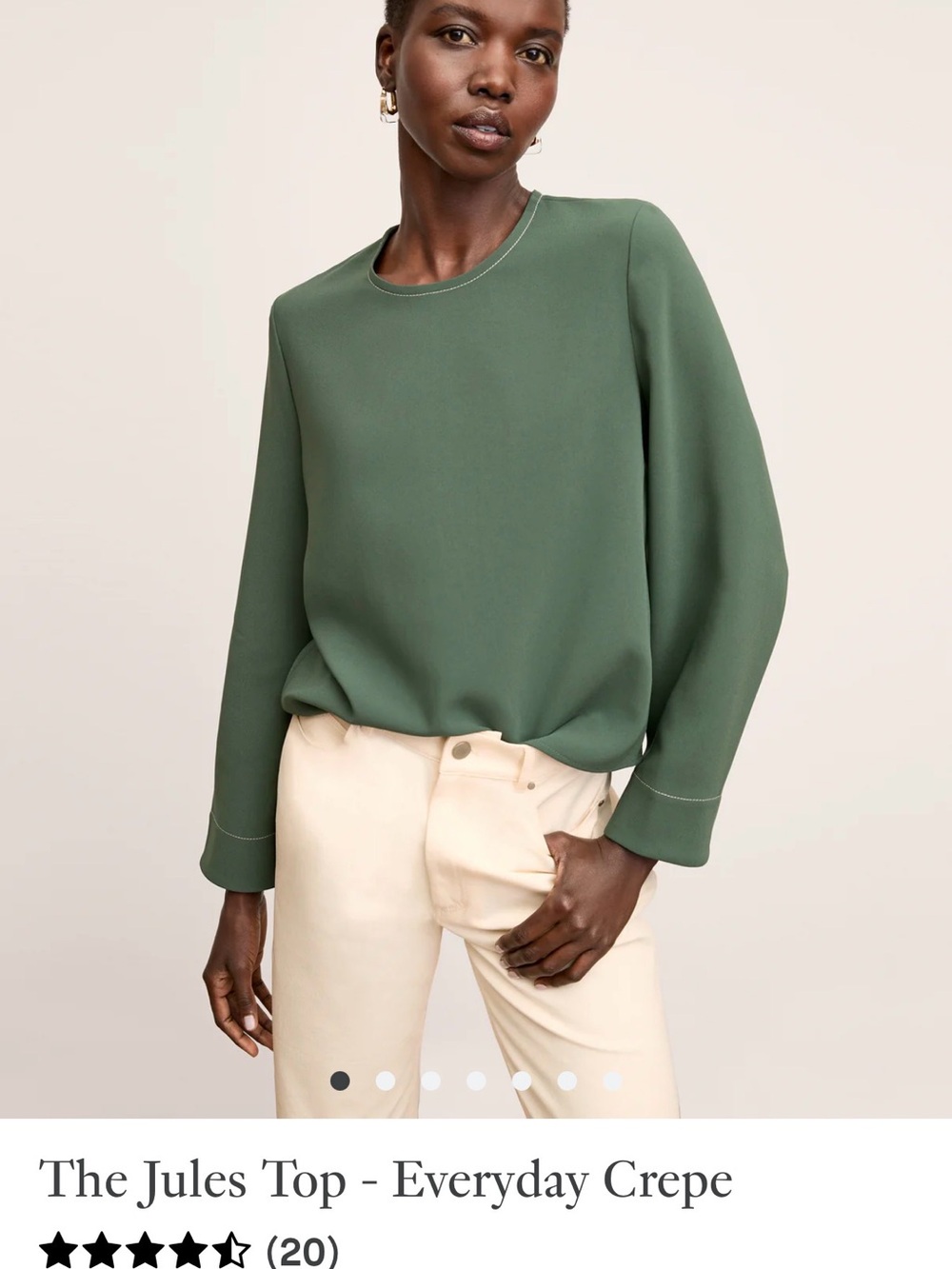 MM Lafleur The Jules Top in Forest Green XL Never Worn